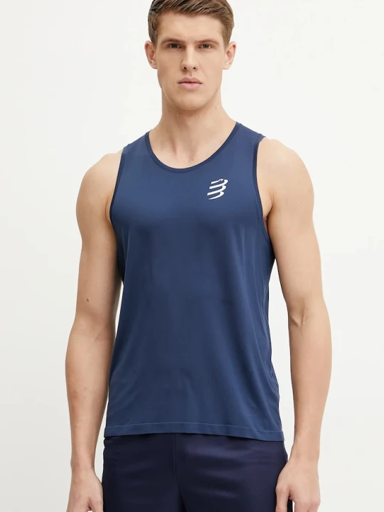Zdjęcie produktu Compressport t-shirt do biegania Singlet niebieski
