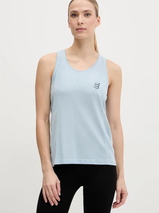Zdjęcie produktu Compressport top do biegania Singlet niebieski