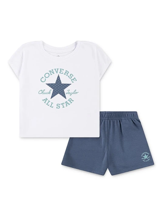 Zdjęcie produktu Converse 2-częściowy zestaw w kolorze biało-niebieskim rozmiar: 116/122