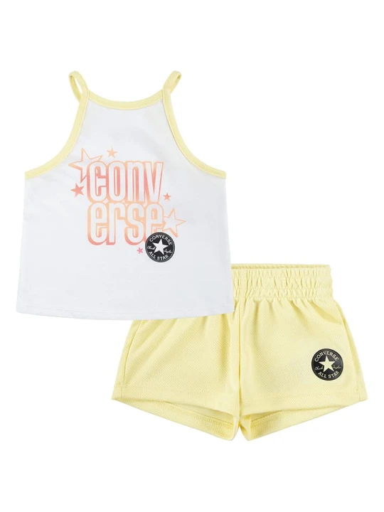 Zdjęcie produktu Converse 2-częściowy zestaw w kolorze biało-żółtym rozmiar: 74 / 80