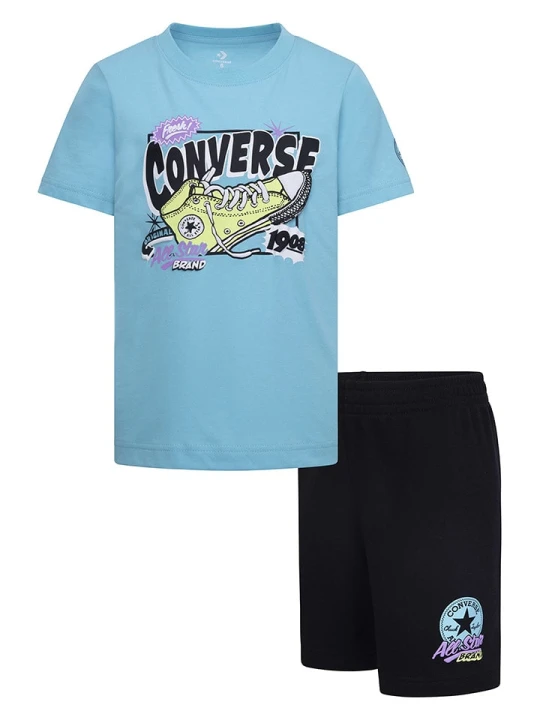 Zdjęcie produktu Converse 2-częściowy zestaw w kolorze błękitno-granatowym rozmiar: 116/122