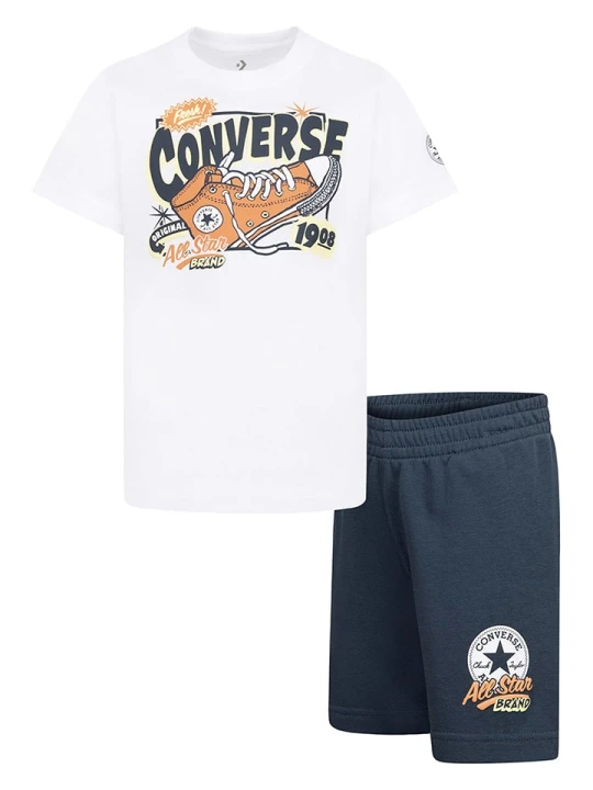 Zdjęcie produktu Converse 2-częściowy zestaw w kolorze granatowo-białym rozmiar: 98/104