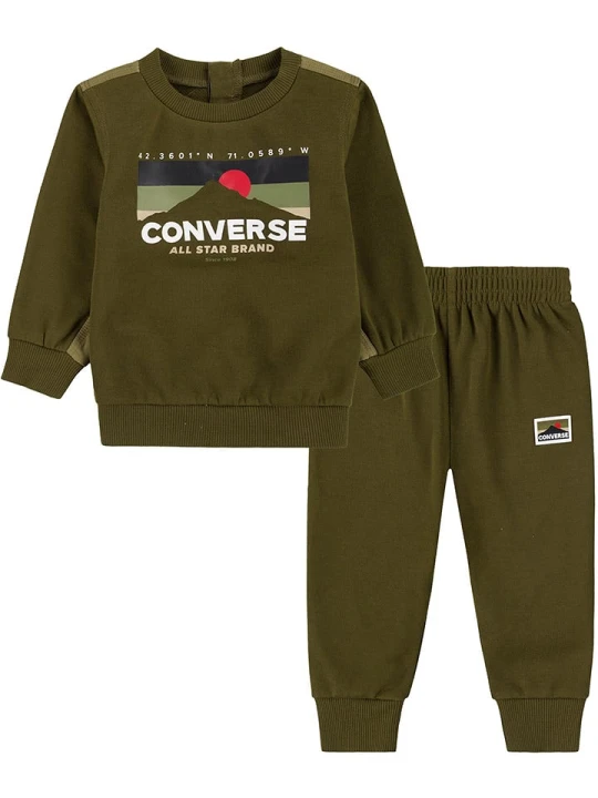 Zdjęcie produktu Converse 2-częściowy zestaw w kolorze khaki rozmiar: 80 / 86