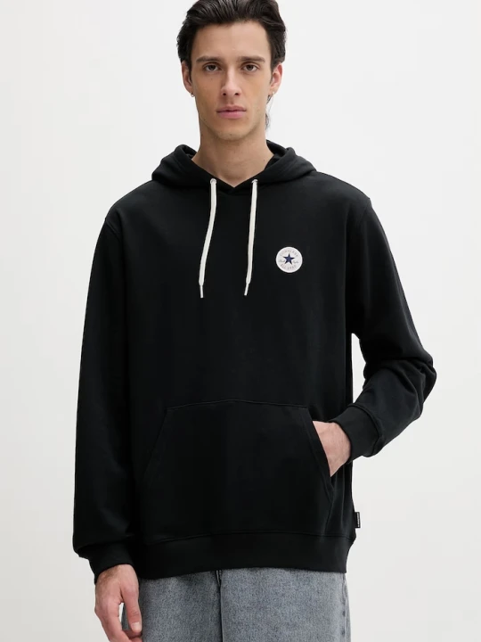 Zdjęcie produktu Converse bluza z kapturem męska z bawełną czarny