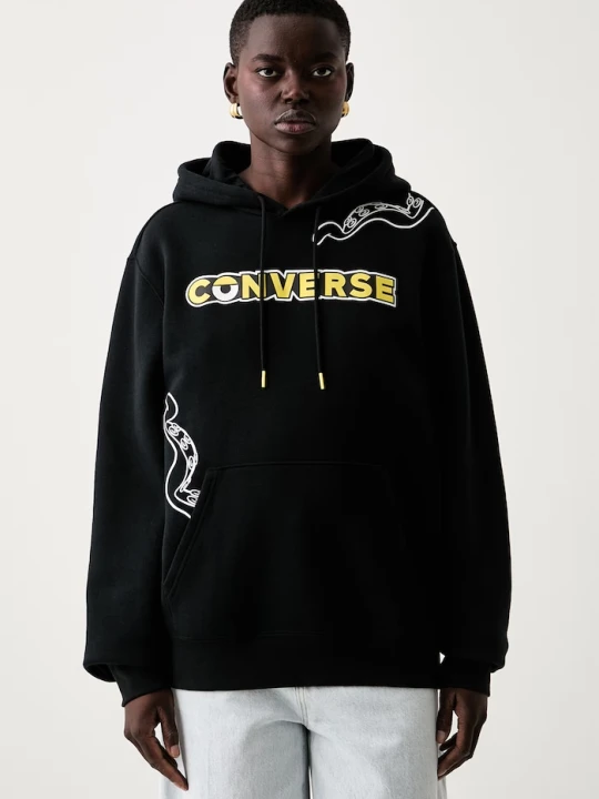 Zdjęcie produktu Converse bluza z kapturem z bawełną x Minions & Monsters czarny
