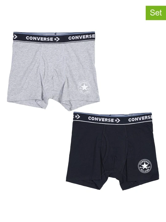 Zdjęcie produktu Converse Bokserki (2 pary) w kolorze białym i czarnym rozmiar: 140-152