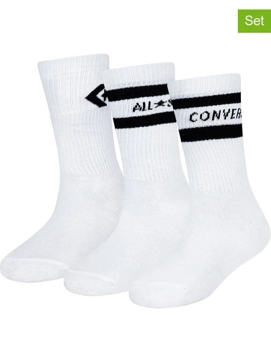 Zdjęcie produktu Converse Skarpety (3 pary) w kolorze białym rozmiar: 27-35