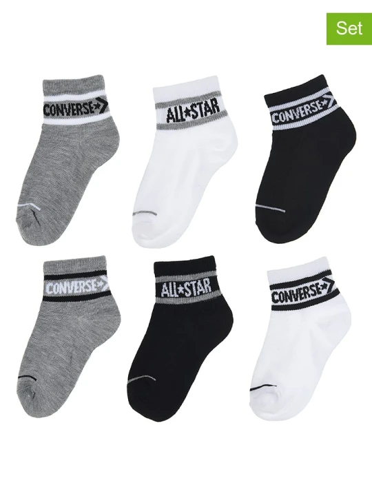 Zdjęcie produktu Converse Skarpety (6 par) w kolorze biało-czarnym rozmiar: 35-37, 5