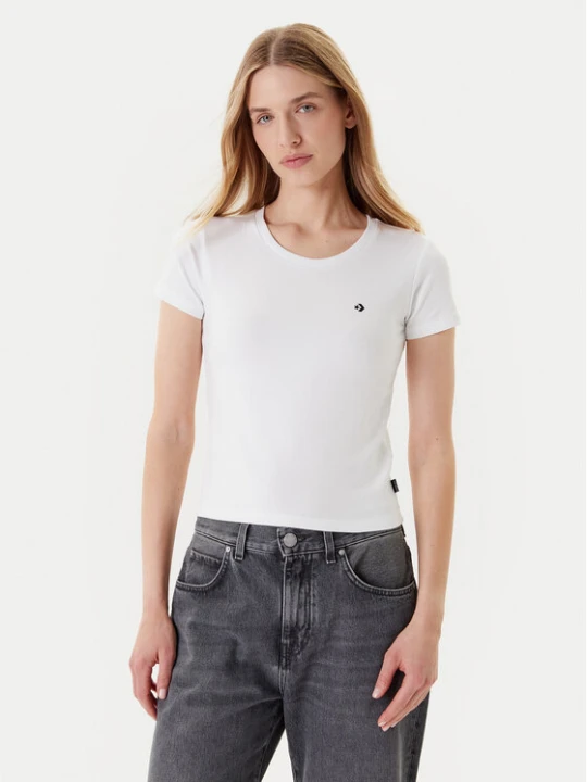 Zdjęcie produktu Converse T-Shirt 10027252-A01 Biały Slim Fit