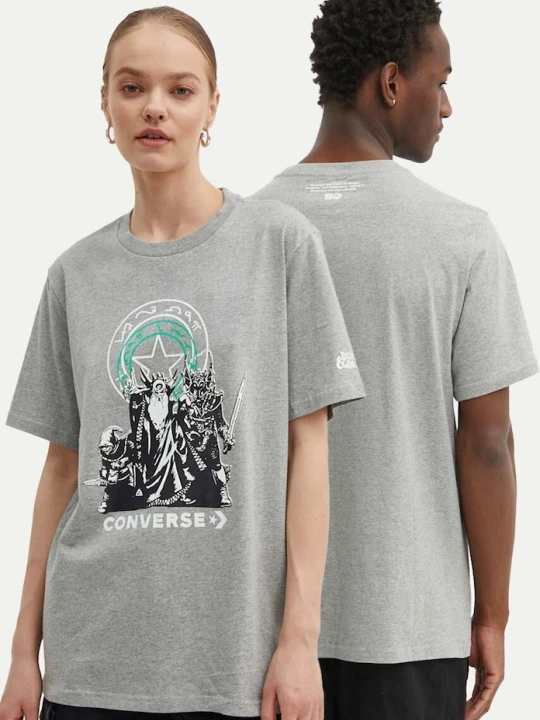 Zdjęcie produktu Converse t-shirt bawełniany x DUNGEONS AND DRAGONS szary