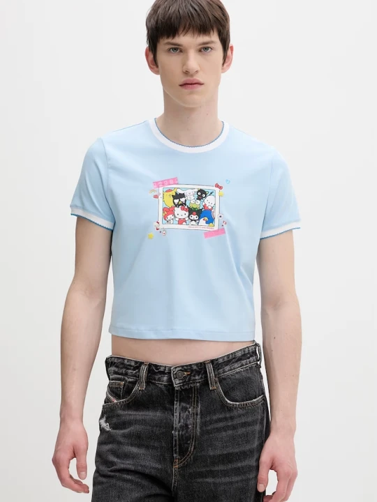 Zdjęcie produktu Converse t-shirt bawełniany x HELLO KITTY niebieski