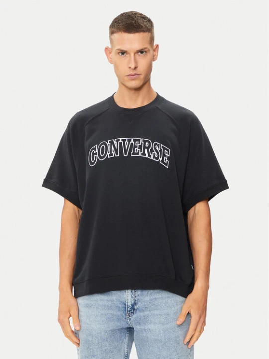 Zdjęcie produktu Converse T-Shirt Retro Chuck Ss Crew 10026428-A01 Czarny Regular Fit