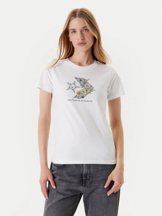 Zdjęcie produktu Converse T-Shirt Nature Star Chevron 10027752-A02 Biały Regular Fit
