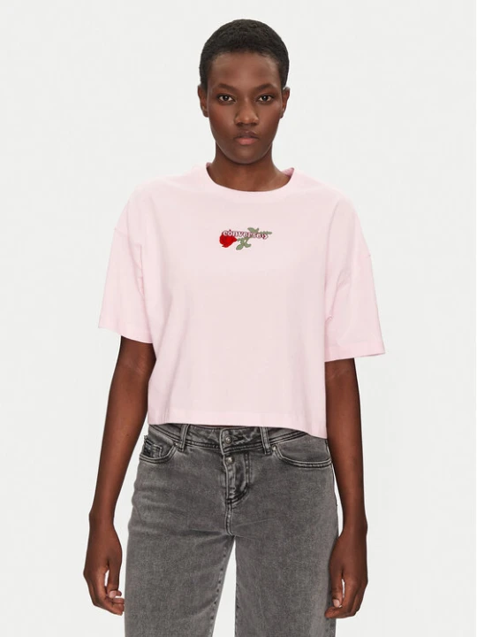 Zdjęcie produktu Converse T-Shirt Thorned 10028306-A03 Różowy Oversize