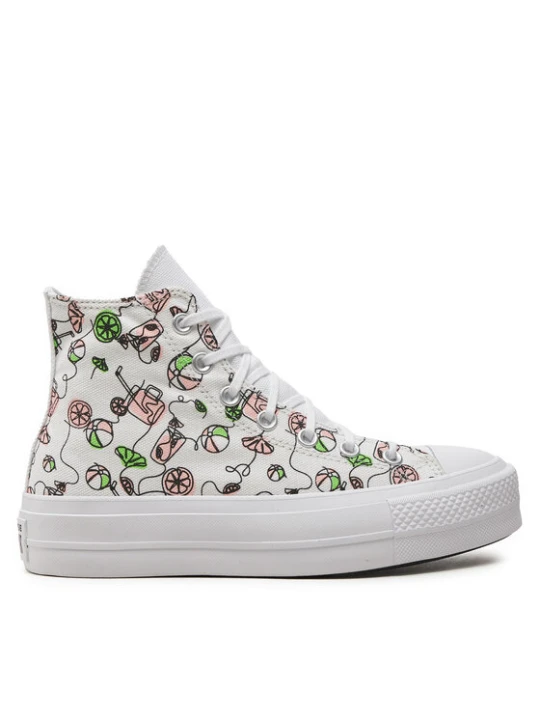 Zdjęcie produktu Converse Trampki Chuck Taylor All Star Lift Platform Pink Lemonade A07561C Biały