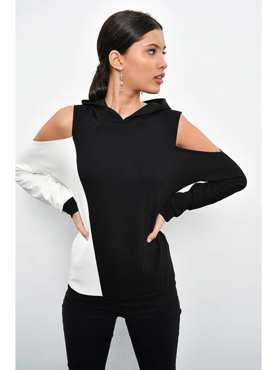 Zdjęcie produktu Cool and sexy Bluza w kolorze czarno-białym rozmiar: M