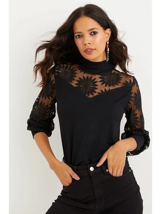 Zdjęcie produktu Cool and sexy Bluzka w kolorze czarnym rozmiar: S