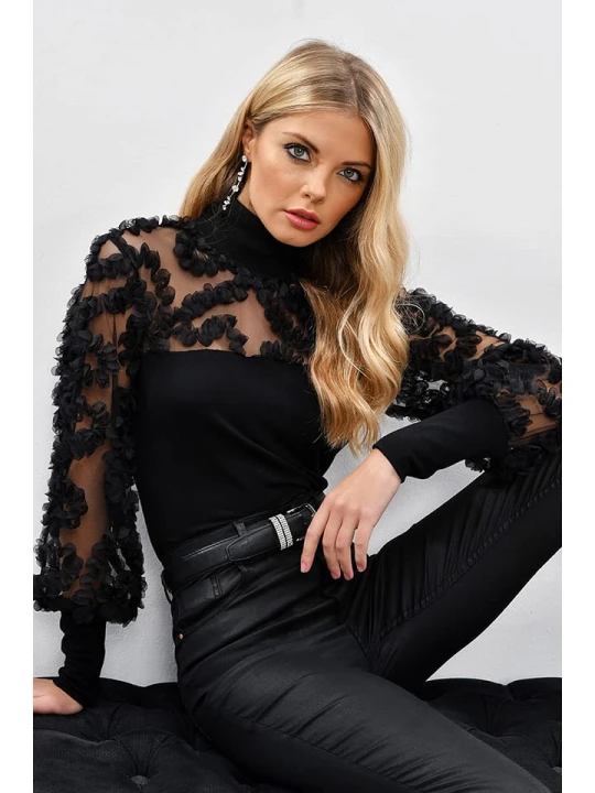 Zdjęcie produktu Cool and sexy Bluzka w kolorze czarnym rozmiar: L