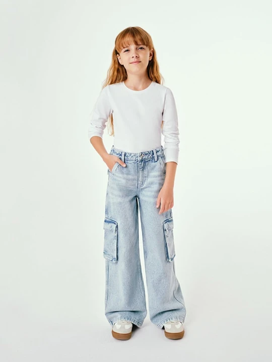 Zdjęcie produktu COOL CLUB Bojówki dżinsowe - Comfort fit - w kolorze błękitnym rozmiar: 170