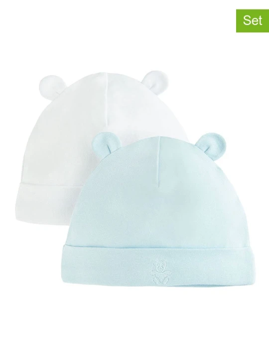 Zdjęcie produktu COOL CLUB Czapki (2 szt.) w kolorze białym i błękitnym rozmiar: 36-38 cm