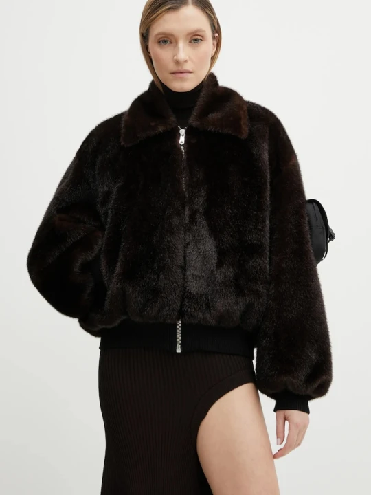 Zdjęcie produktu Coperni kurtka Faux Fur Bomber brązowy