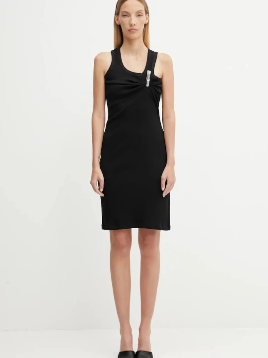 Zdjęcie produktu Coperni sukienka bawełniana Washing Clip Rib Dress czarny