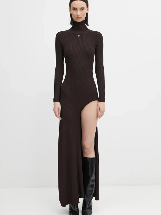 Zdjęcie produktu Coperni sukienka Leg Cut-Out Rib Gown