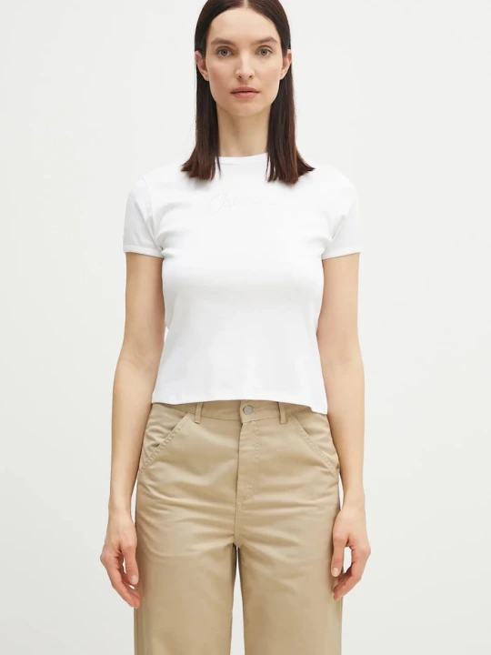 Zdjęcie produktu coperni t-shirt bawełniany Crystal Logo biały