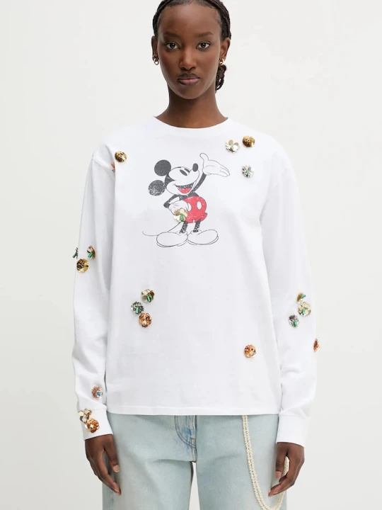 Zdjęcie produktu Coperni x Disney longsleeve bawełniany Mickey Long-Sleeved biały