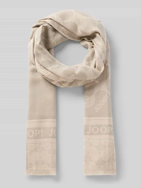 Zdjęcie produktu Cornflower szal z frędzlami JOOP! Jasnoszary