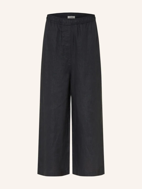 Zdjęcie produktu Cos Spodnie Typu Culotte Z Lnu blau GRANATOWY