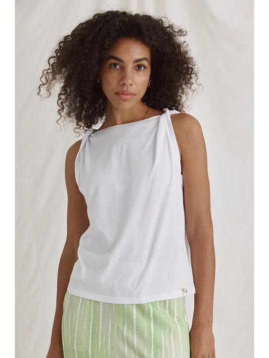 Zdjęcie produktu Cotton Candy Top "Nabila" w kolorze białym rozmiar: XS