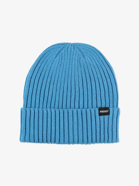 Zdjęcie produktu Cotton czapka zimowa niebieska PROSTO.