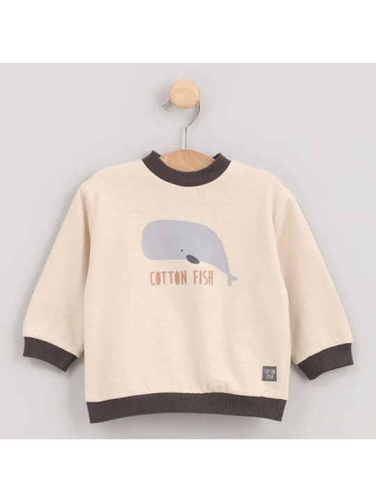 Zdjęcie produktu Cotton Fish Bluza w kolorze beżowym rozmiar: 110