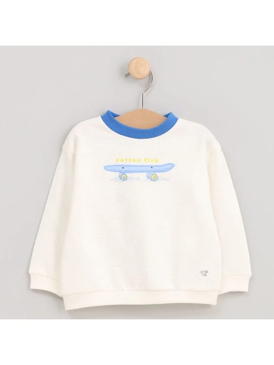 Zdjęcie produktu Cotton Fish Bluza w kolorze kremowym rozmiar: 110