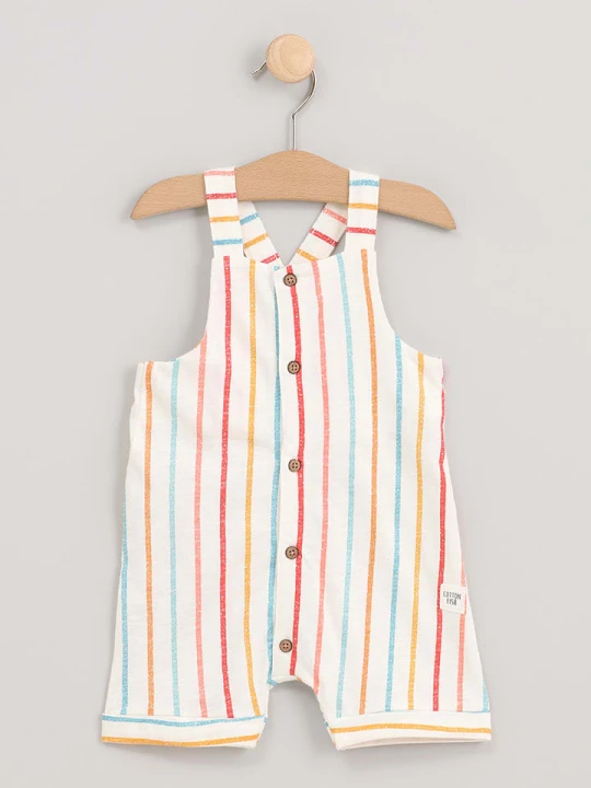 Zdjęcie produktu Cotton Fish Ogrodniczki w kolorze kremowym rozmiar: 68