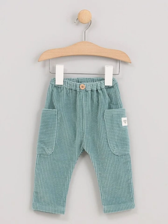 Zdjęcie produktu Cotton Fish Spodnie sztruksowe w kolorze błękitnym rozmiar: 80