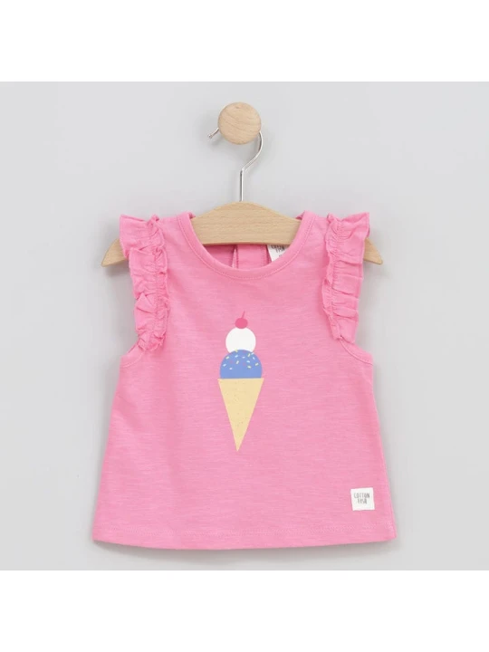 Zdjęcie produktu Cotton Fish Top w kolorze jasnoróżowym rozmiar: 116