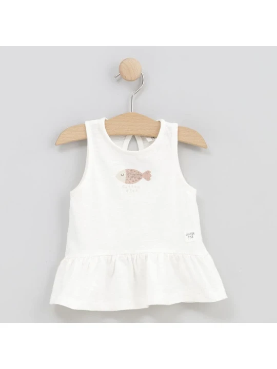 Zdjęcie produktu Cotton Fish Top w kolorze kremowym rozmiar: 92