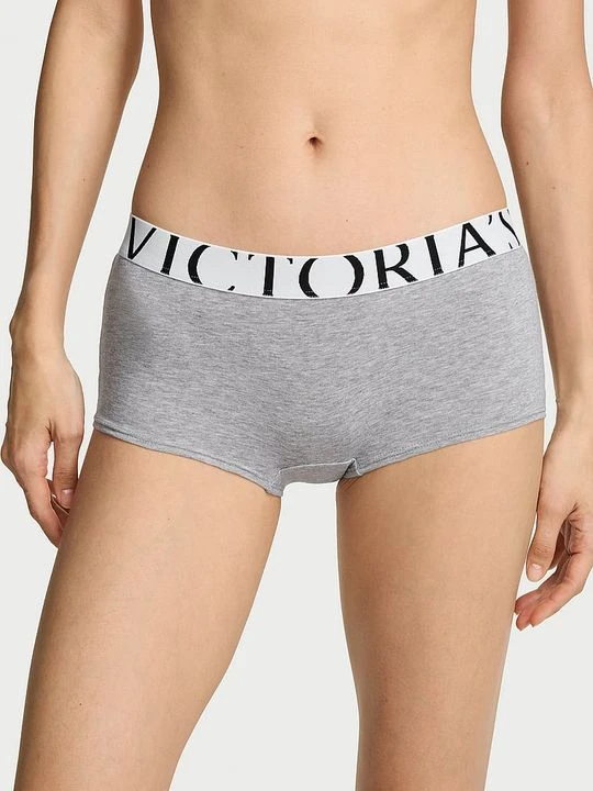 Zdjęcie produktu Cotton Majtki bawełniane szorty Exploded Logo Boyshort Victoria's Secret Szary