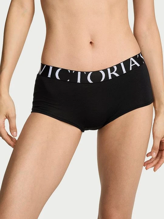 Zdjęcie produktu Cotton Majtki bawełniane szorty Exploded Logo Boyshort Victoria's Secret Czarny