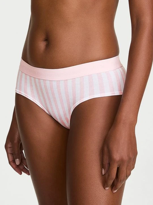 Zdjęcie produktu Cotton Majtki bawełniane z logo w talii Cheeky Victoria's Secret Paski