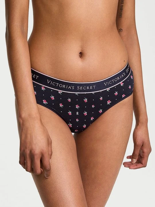 Zdjęcie produktu Cotton Majtki bawełniane z logo w talii Hiphugger Victoria's Secret