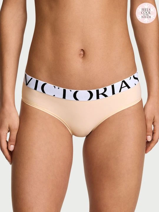Zdjęcie produktu Victoria's Secret Majtki z logo Cool Hiphugger Beżowy