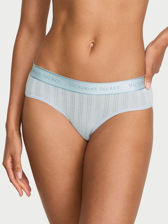 Zdjęcie produktu Cotton Majtki z modalu Ultra-Fine Logo Hiphugger Victoria's Secret Niebieski