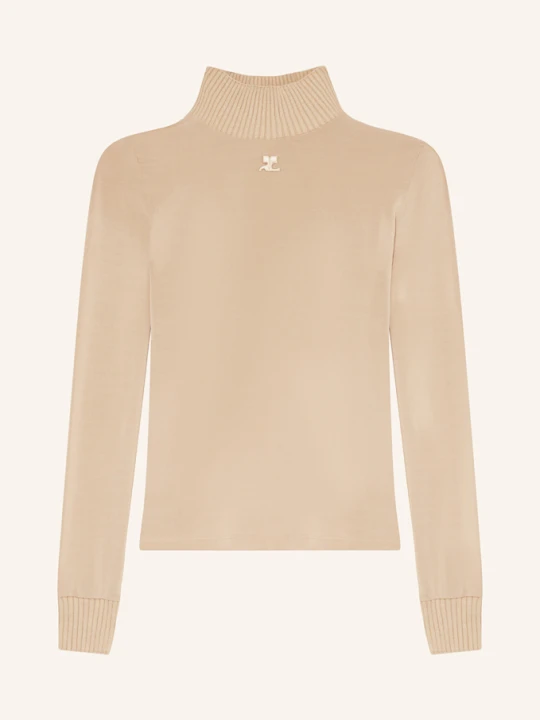 Zdjęcie produktu Courrèges Koszulka Z Długim Rękawem Z Siateczki beige