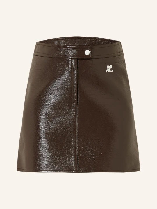 Zdjęcie produktu Courrèges Spódnica Z Imitacji Skóry braun CIEMNOBRĄZOWY