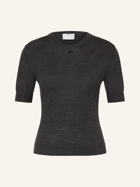 Zdjęcie produktu Courrèges Sweter Z Wełny Merynosowej schwarz CZIEMNOSZARY