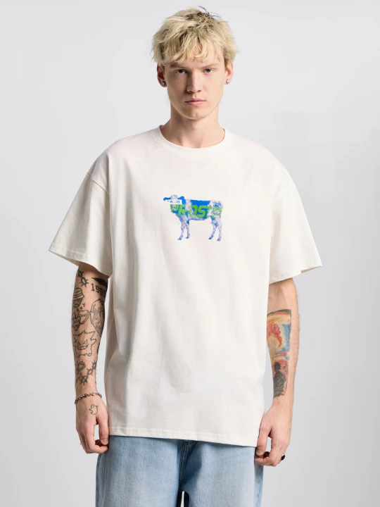 Zdjęcie produktu Cows t-shirt oversize bawełniany męski biały PROSTO.
