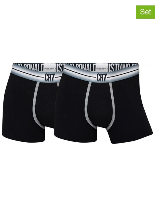 Zdjęcie produktu CR7 Bokserki (2 pary) w kolorze czarnym rozmiar: XXL